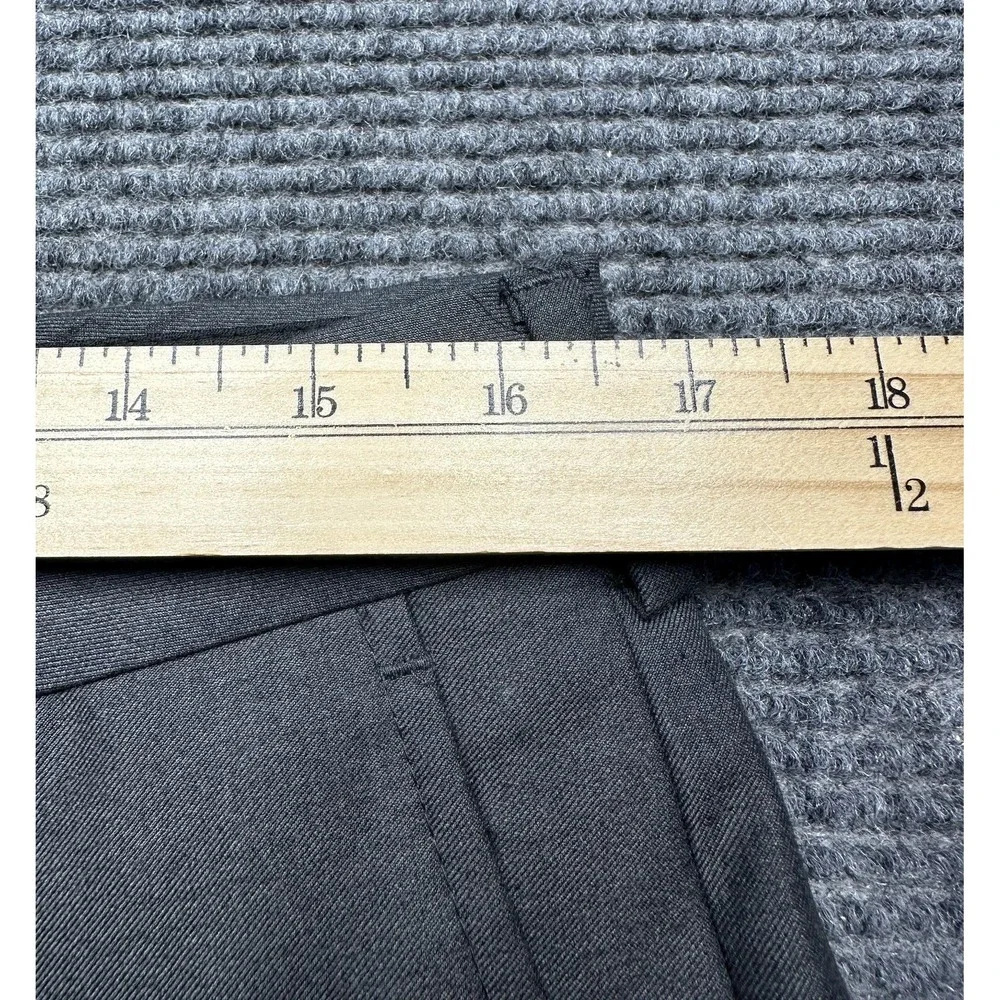 Stafford Pants Mens 34x32 Gray‎ Classic Fit Flat Front Micro Twill Performance